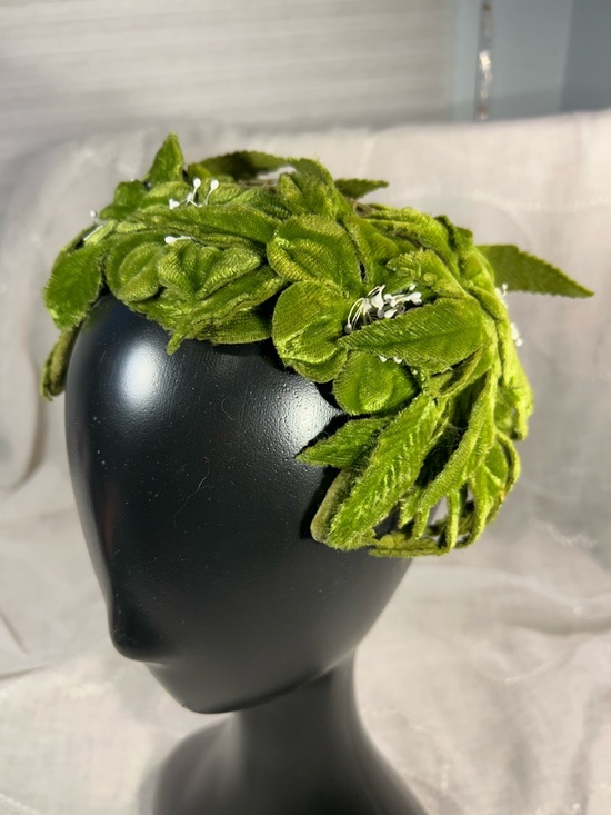 Vintage Accessories - Vintage floral flower headpiece halo piece